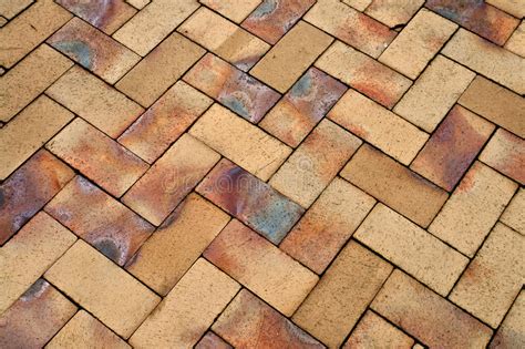 Details Of Geometric Brown Stone Garden Tiles Stock Photo Image Of