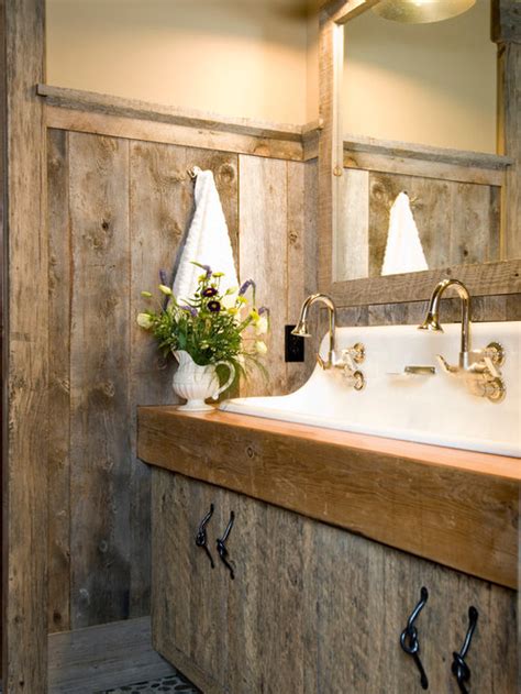 Willow wood rustic medicine cabinet. Barnwood Bathroom | Houzz