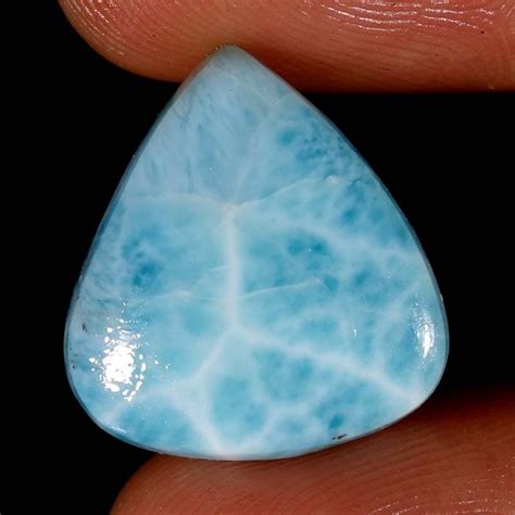 3050cts Natural Sky Blue Larimar 17x18x04mm Heart Cabochon Gemstones