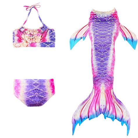 New Kids Mermaid Cosplay Girls Swimming Bating Suit Mermaid Costume