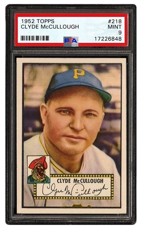 Auction Prices Realized Baseball Cards 1952 Topps Clyde Mccullough Summary