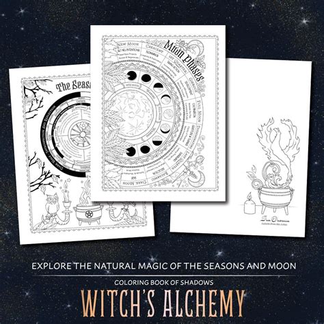 Coloring Book of Shadows: Witch's Alchemy Grimoire & Book of Spells - Etsy