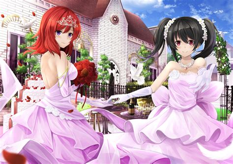 Maybe you would like to learn more about one of these? Hintergrundbilder : Rothaarige, Blumen, lange Haare, Anime ...