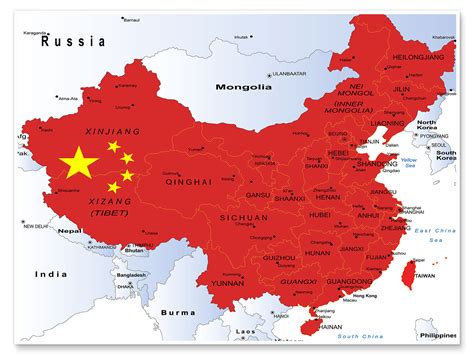 China Political Map Print By Editors Choice Posterlounge