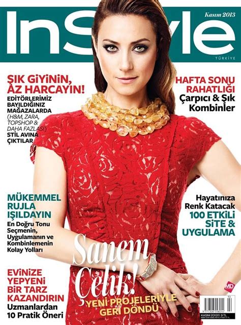 Sanem Çelik Instyle Magazine Cover Turkey November 2013 Instyle