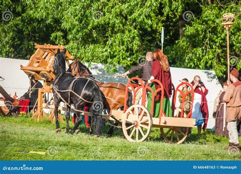 Celtic Chariot In Historical Reenactment Of Boudica S Rebellion