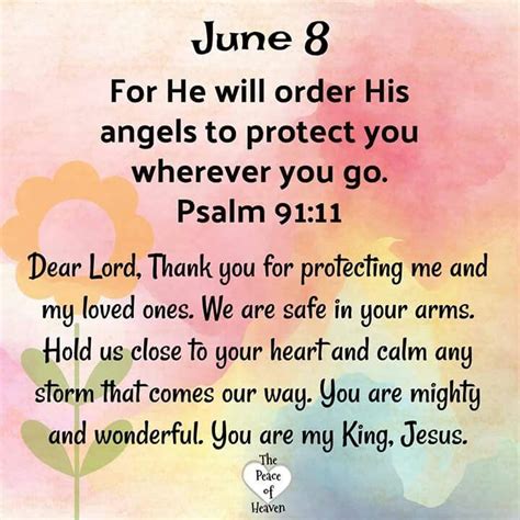 June8 Psalm 9111 ~~j Daily Bible Verse Psalms Psalm 91 11