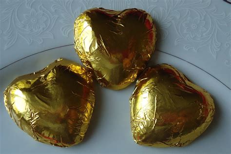 Gold Foiled Chocolate Hearts 50th Anniversary Favors Wedding Etsy