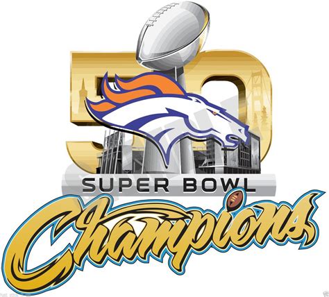 Free Download Denver Broncos Super Bowl 50 Champions Decal Sticker Free