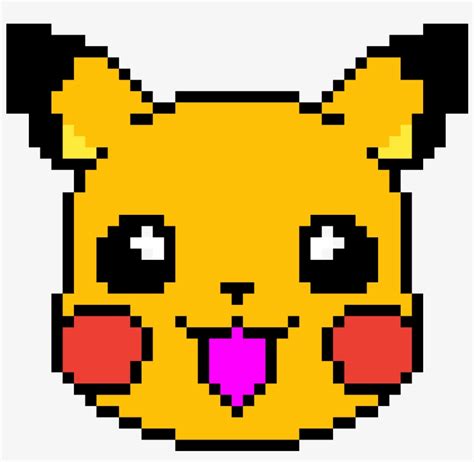 Pikachu Pikachu Pixel Art Minecraft Transparent PNG 1200x1200