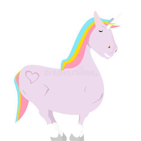 Pink Unicorn With Rainbow Colors Stock Illustration Illustration Of
