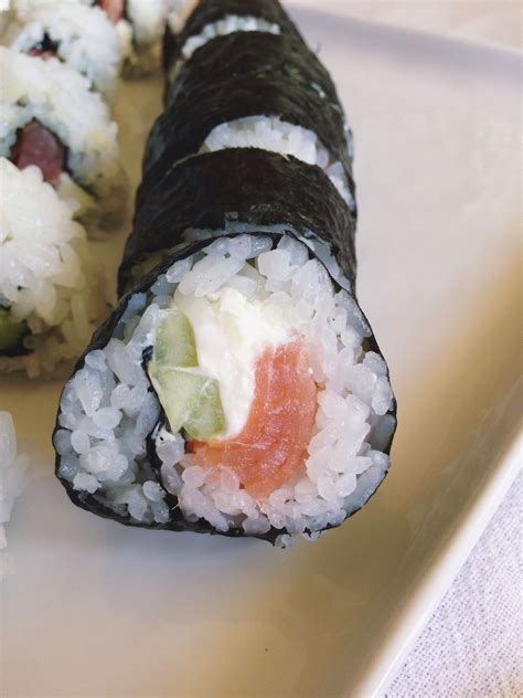 Use this philadelphia roll sushi recipe and step by step tutorial to make philadelphia sushi rolls that are easy to make at home. Philadelphia Roll Recipe | DIY Sushi (omit cream cheese ...