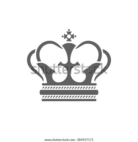 King Crown Logo Vector Illustration Royal Crown Silhouette Isolated On