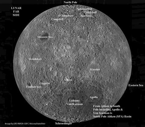 Labeled Map Of The Moon