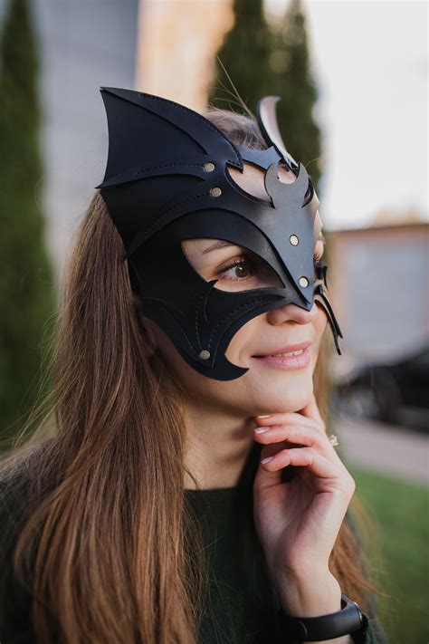 Leather Bat Mask Pdf Pattern With Instructions Diy Halloween Etsy