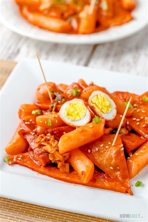Korean Tteokbokki Recipe Spicy And Chewy Rice Cakes
