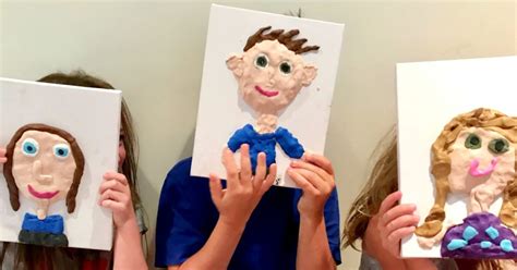 Kid Made Clay Self Portrait Canvases Homegrown Friends