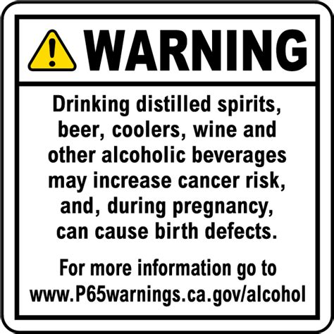 Alcoholic Beverage Exposure Point Of Sale Warning Sign K5820