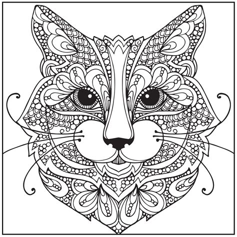 Intricate Cat Coloring Pages At Getdrawings Free Download