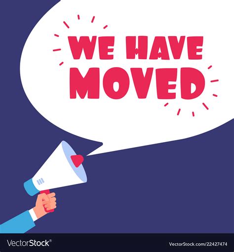 We Have Moved Moving In New Office Business Vector Image