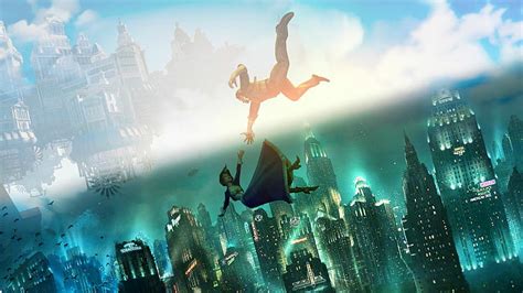 Hd Wallpaper Bioshock Bioshock Infinite Columbia Rapture Fall Hd