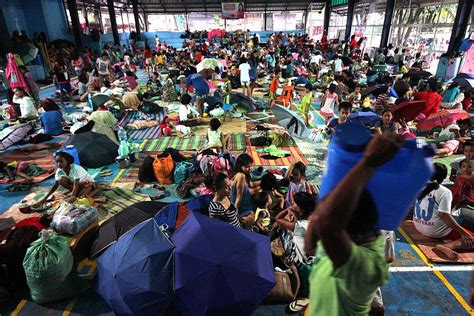 Third person stealth level set in a flooded shelter. Flood victims take shelter at evacuation centers in QC ...