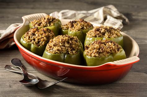 Dirty Rice Stuffed Peppers Recipe Rouses Supermarkets