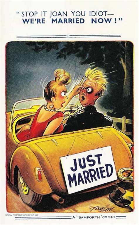funny and or comic postcards with a motoring theme to them