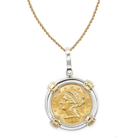 American Coin Treasures 14k Gold Sterling Silver 250 Liberty Gold