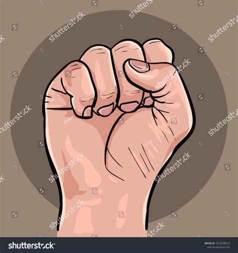 raised hand clenched fist vector illustration stock vector royalty free 1013599615 shutterstock