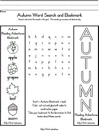 Part of a collection of vocabulary worksheets from. Autumn Printable Activities and Worksheets for Preschool ...