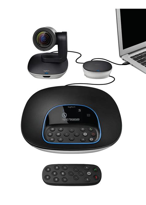 Accommodate up to 20 people in one large room and make sure everyone's voice can be heard. Logitech GROUP video conferencing system Group video ...