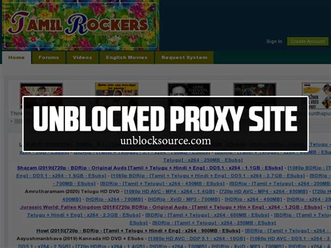 Unblocked Mirror List Of Tamilrockers By Unblock Source Medium