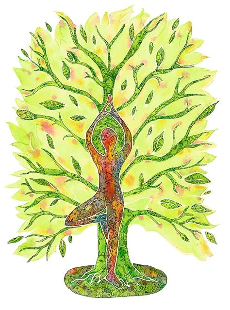 Yoga Tree Pose By Mishyrowan Redbubble