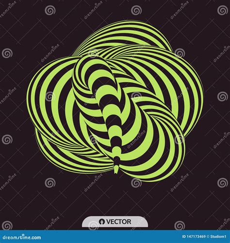 Abstract D Geometrical Background Pattern With Optical Illusion