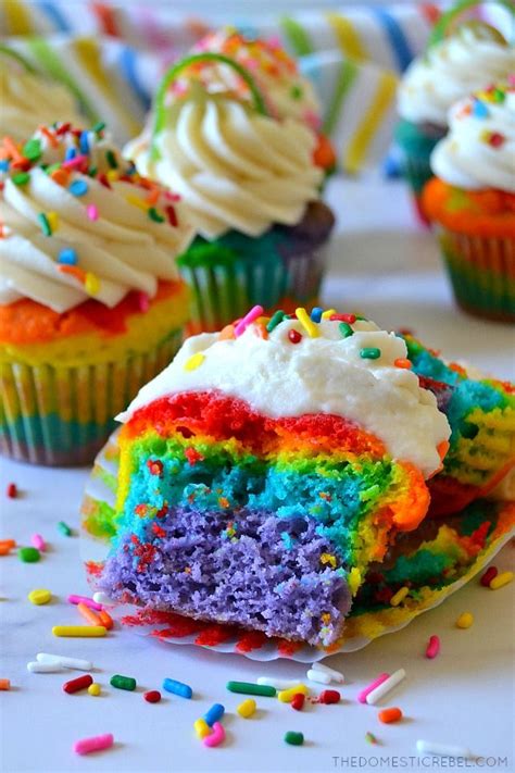 The Best Rainbow Cupcakes Recipe In 2020 Rainbow Cupcakes Vanilla