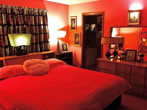 Mid Century Modern Atomic Indy Bedroom Vintage Retro Bedrooms Red Rooms
