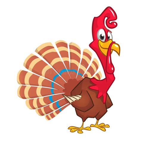 Cartoon Illustration Of A Happy Cute Thanksgiving Turkey Character