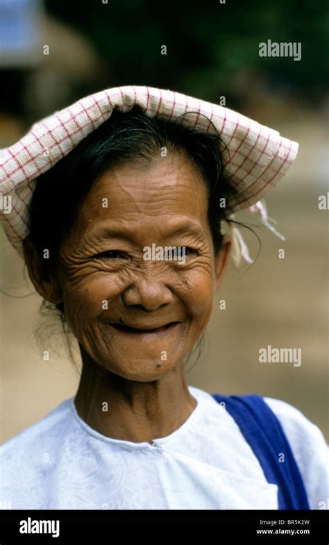Burmese Woman Laughing Burma Myanmar Asia Stock Photo Alamy