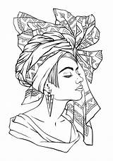 Coloring African Queen Drawing Adults American Face Adult Breastfeeding Printable Colorings Getcolorings Getdrawings Colori Templates Template sketch template