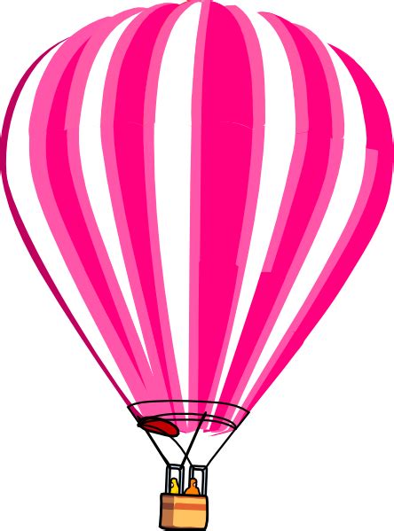 Hot Air Balloon Pink Clip Art At Clker Com Vector Clip Art Online
