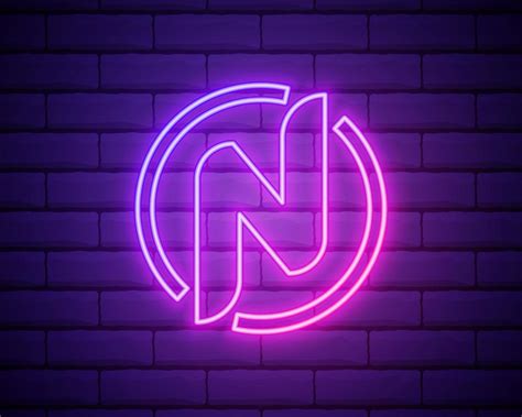 Illustration Design Of Business Neon Logotype Abstract Art Letter N