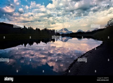 Mount Moran And The Oxbow Bend Of The Snake River Grand Teton National