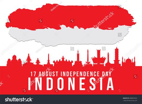 Maybe you would like to learn more about one of these? Illustration Indonesia Icons Flag Landmarks 17th Stock ...