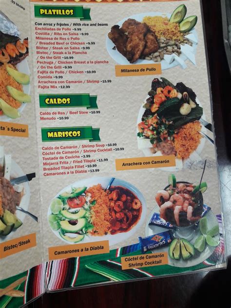 menu at la lupita mexican store and restaurant maryville maryville