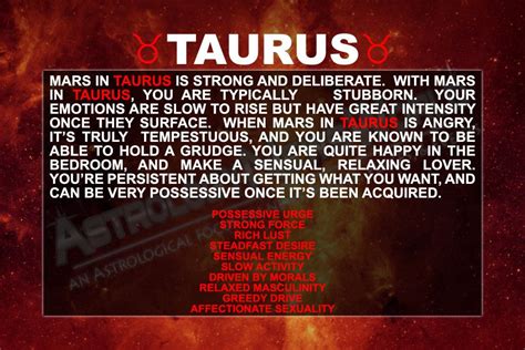There are many good and bad cancer traits. Mars In Taurus | Mars in sagittarius, Mars in virgo, Mars ...