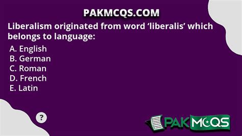 Liberalism Originated From Word Liberalis Which Belongs To Language