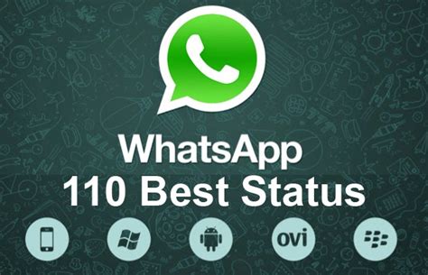 We have the most unique whatsapp status on our site. 110 Best WhatsApp Status