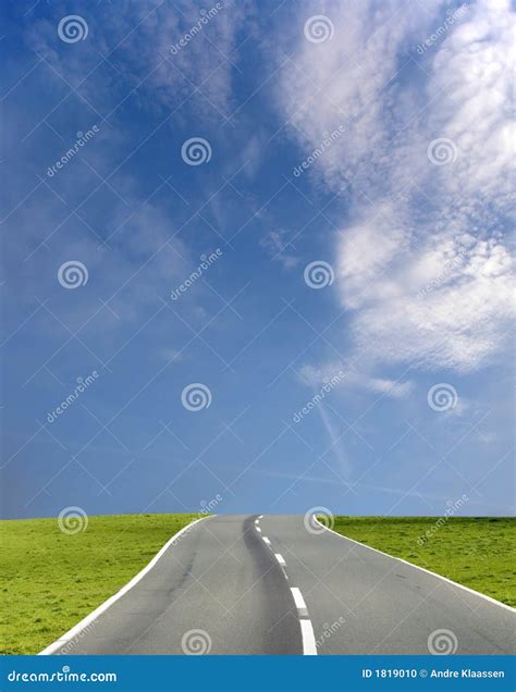 Wide Blue Sky Road Stock Photo Image 1819010