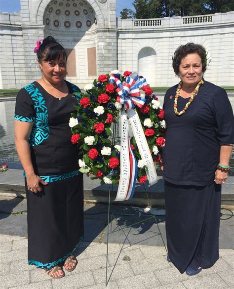 Aumua And The House Caucus On Womens Issues Lay Wreath At Arlington